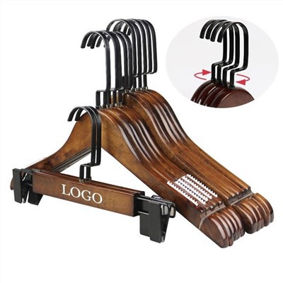 Perchas de madera maciza lisa para trajes