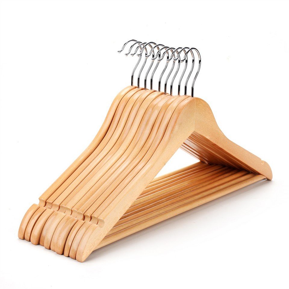 Perchas de madera para tienda minorista